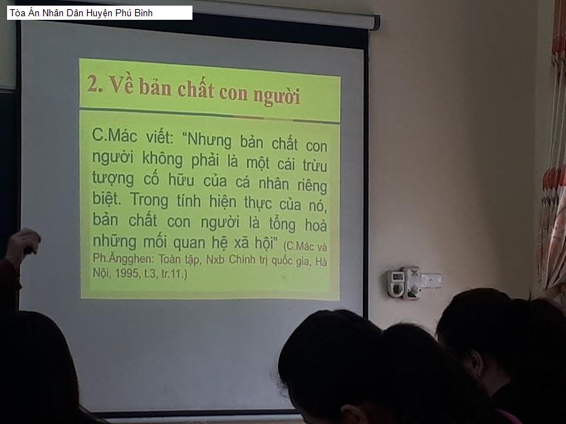 Tòa Án Nhân Dân Huyện Phú Bình