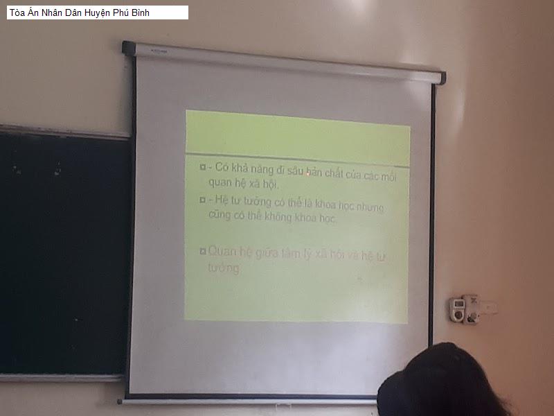 Tòa Án Nhân Dân Huyện Phú Bình