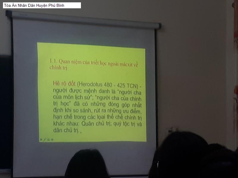 Tòa Án Nhân Dân Huyện Phú Bình